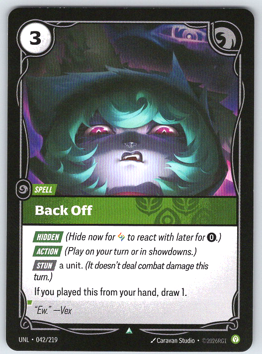 Back Off #042/219
