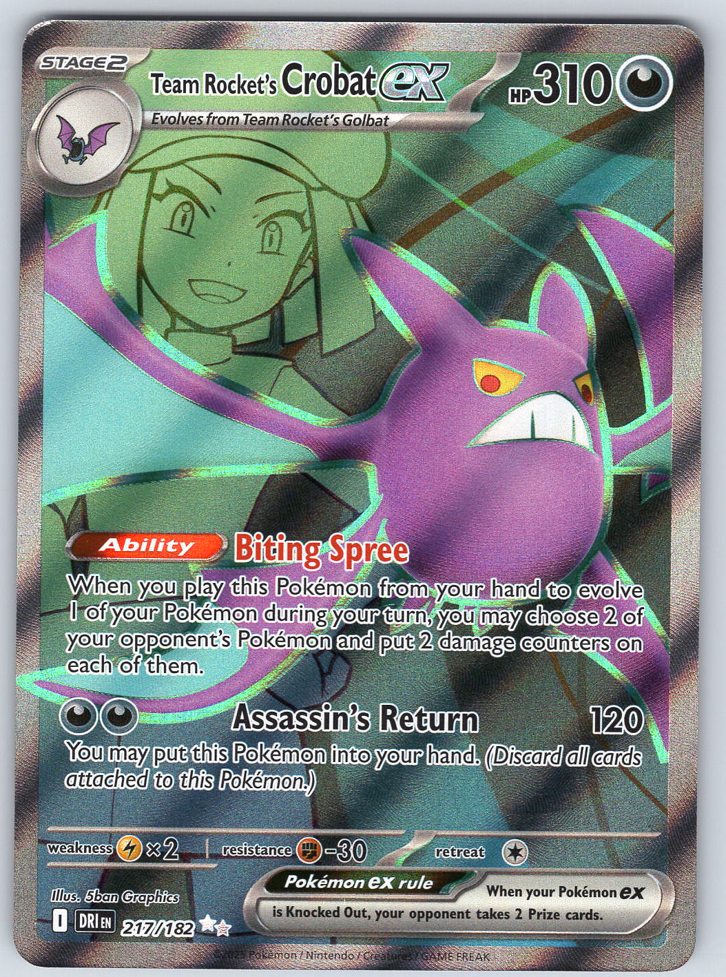 Team Rocket's Crobat ex #217/182