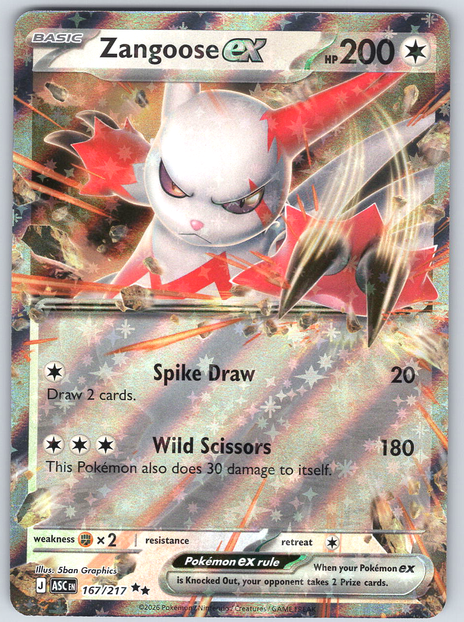 Zangoose ex #167/217