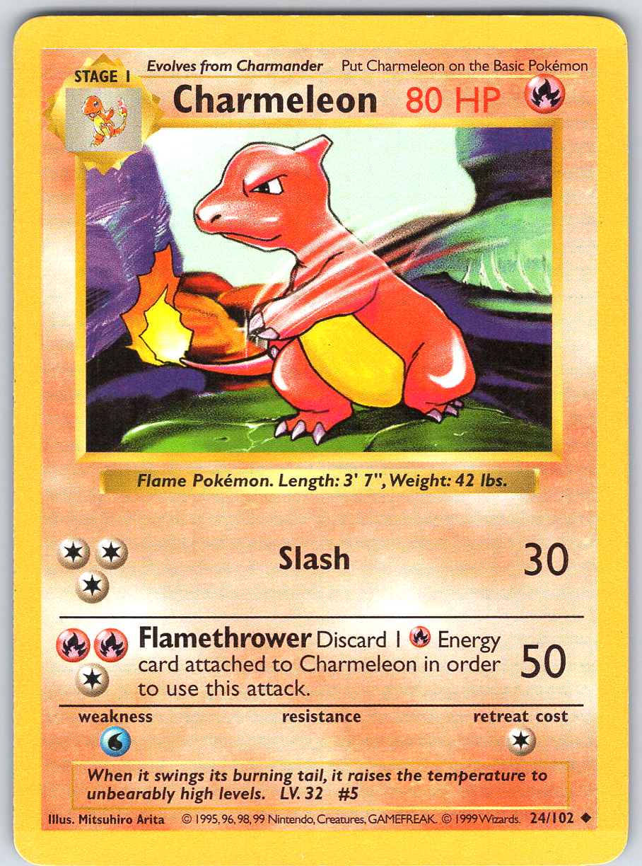 Charmeleon #24 Base Set Shadowless