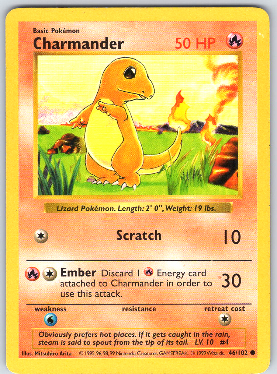 Charmander #46 Base Set Shadowless