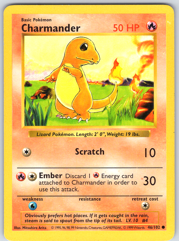 Charmander #46 Base Set Shadowless