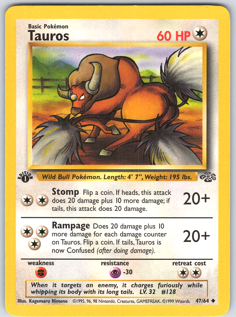 Tauros #47 Jungle 1st Edition