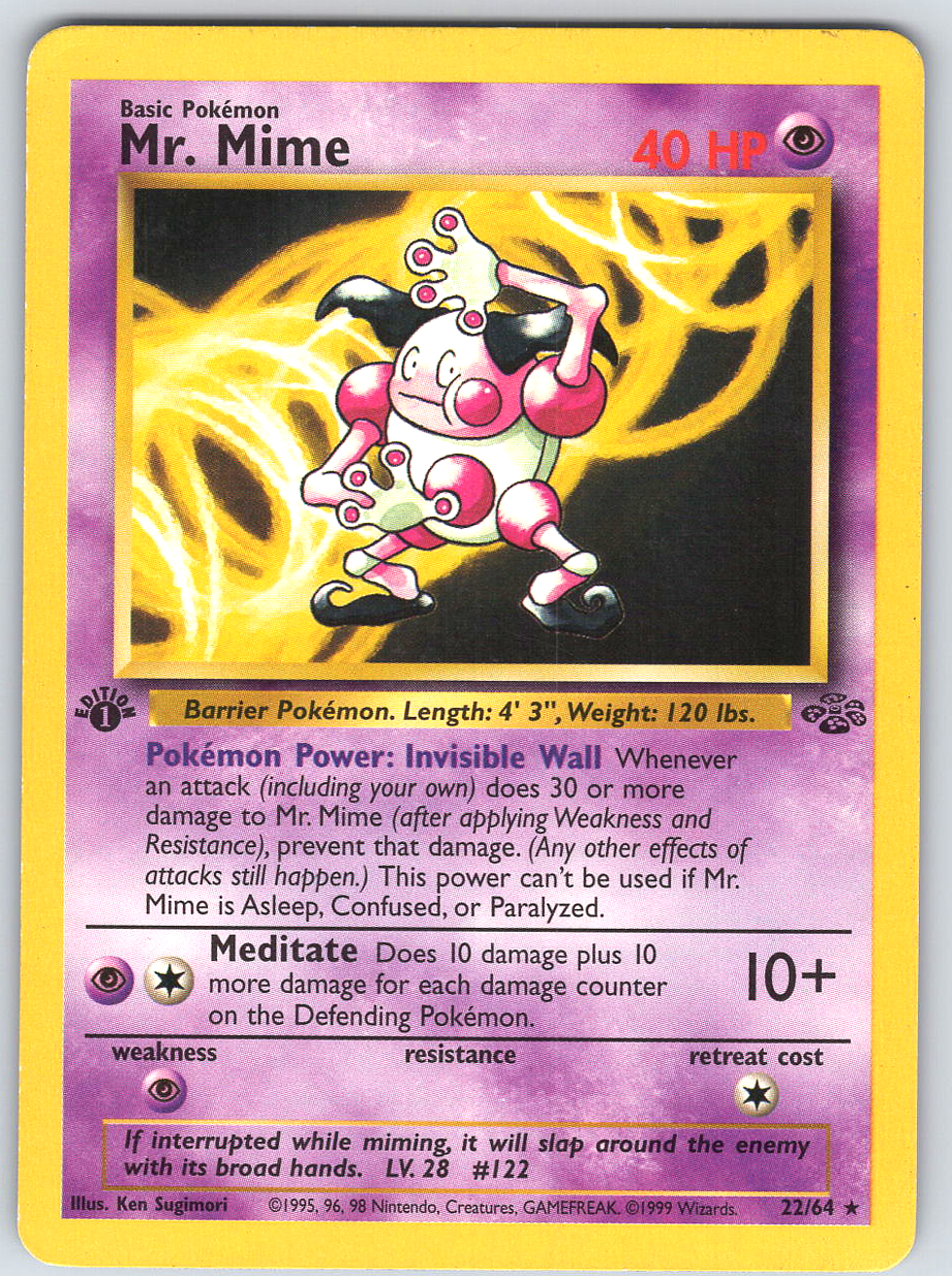 Mr. Mime #22 Jungle 1st Edition