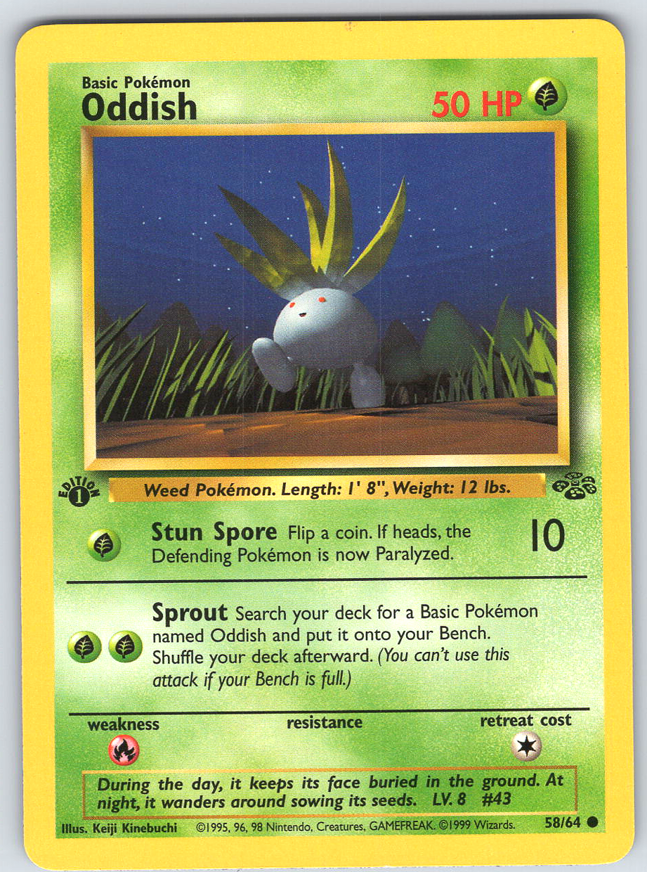 Oddish #58 Jungle 1st Edition