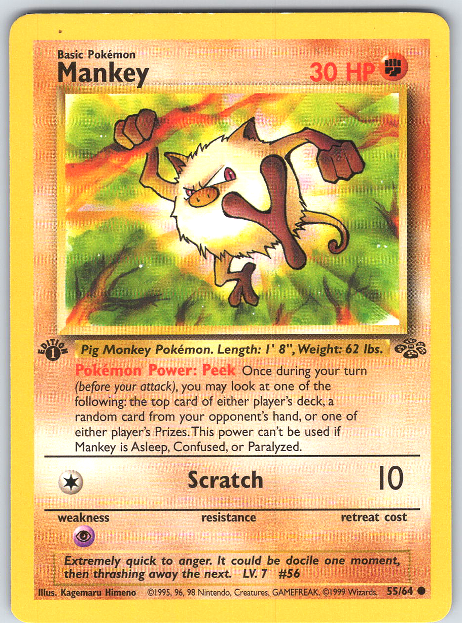 Mankey #55 Jungle 1st Edition