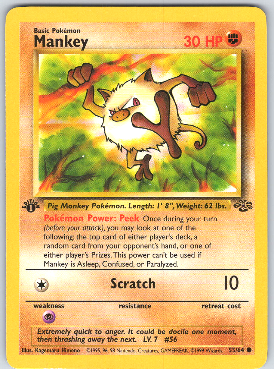 Mankey #55 Jungle 1st Edition
