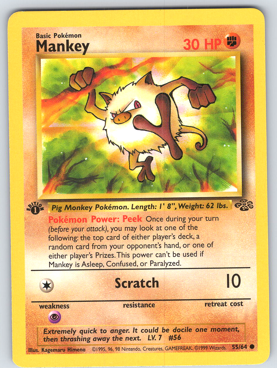 Mankey #55 Jungle 1st Edition