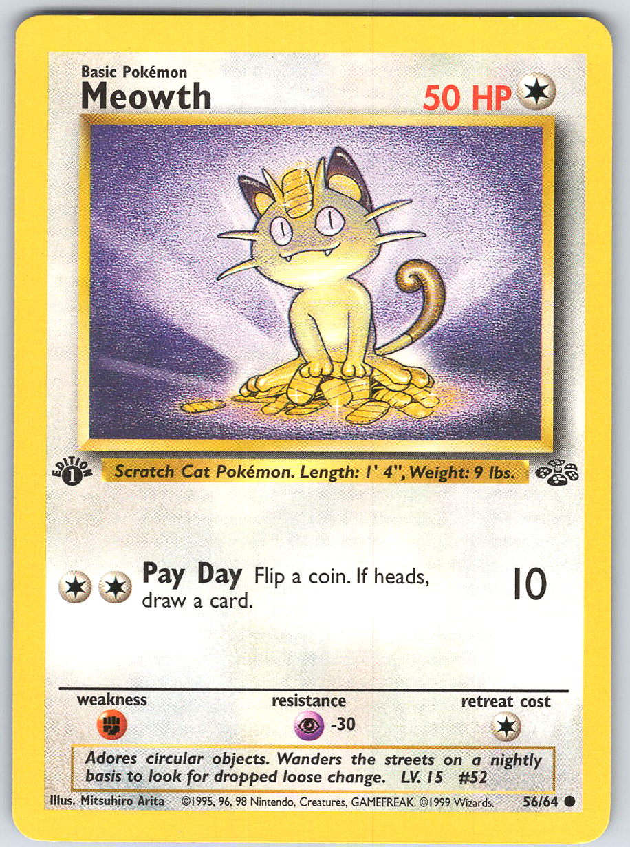 Meowth #56 Jungle 1st Edition