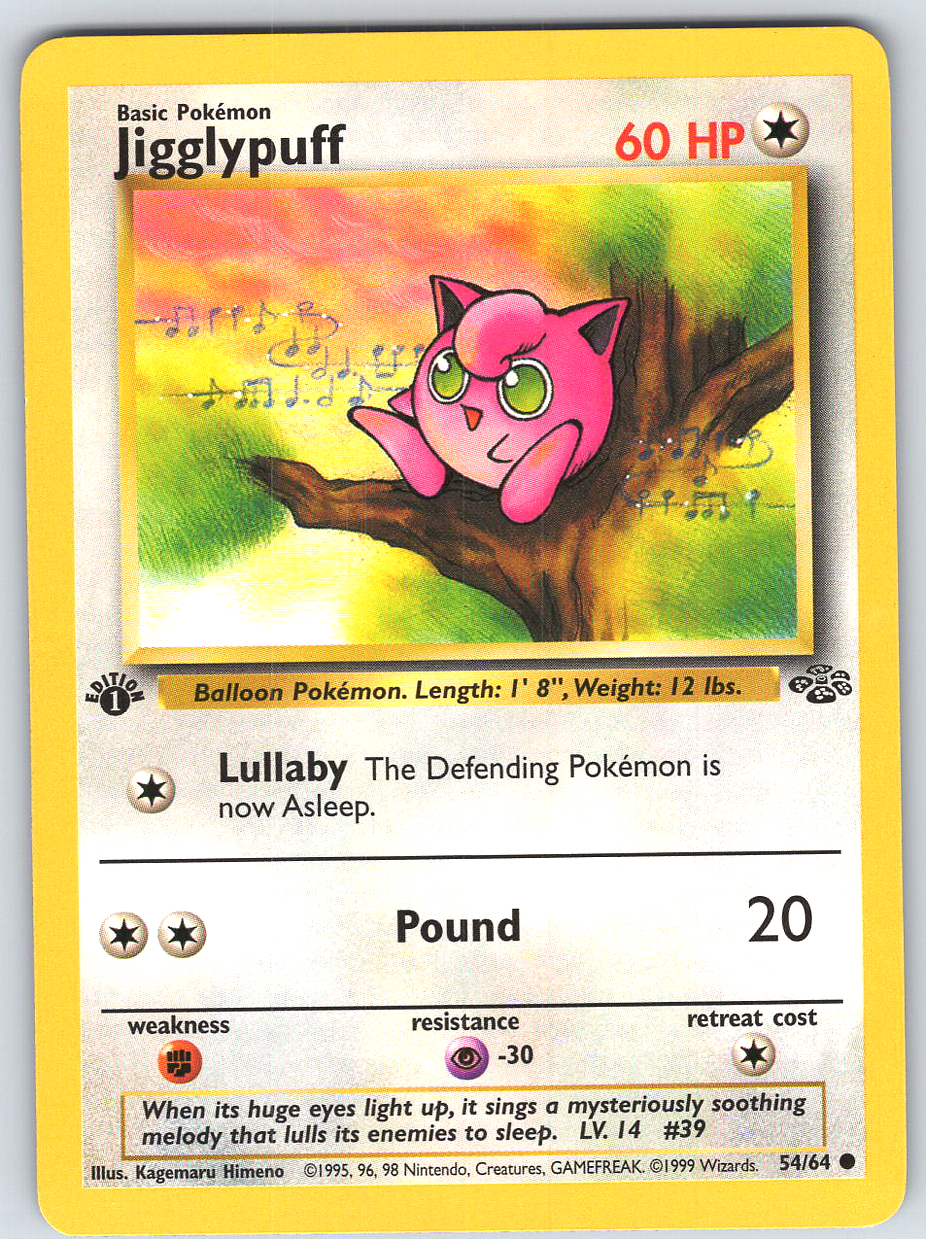 Jigglypuff #54 Jungle 1st Edition