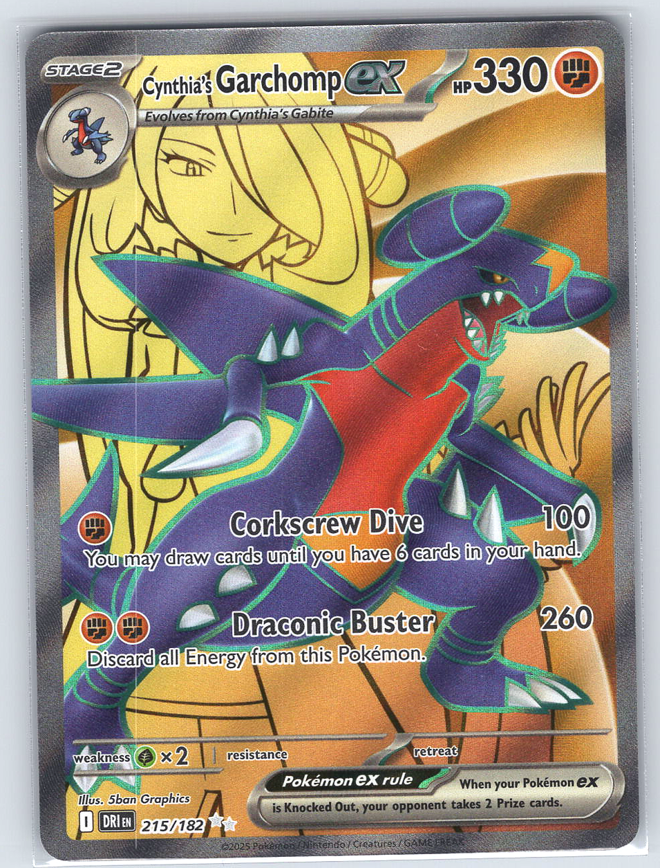 Cynthia's Garchomp ex #215/182