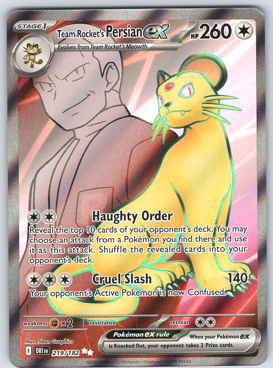 Team Rocket's Persian ex #219/182