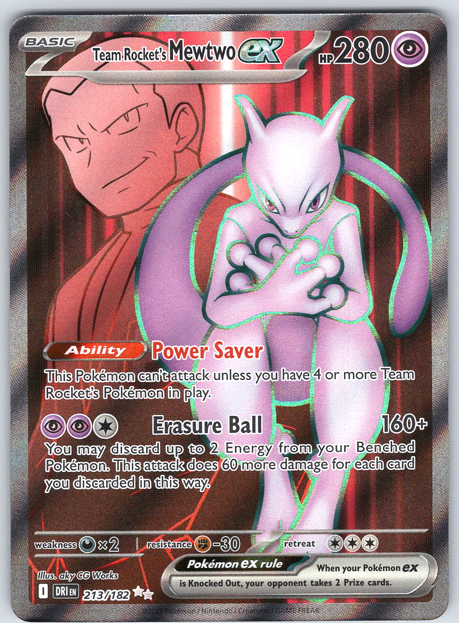 Team Rocket's Mewtwo ex #213/182