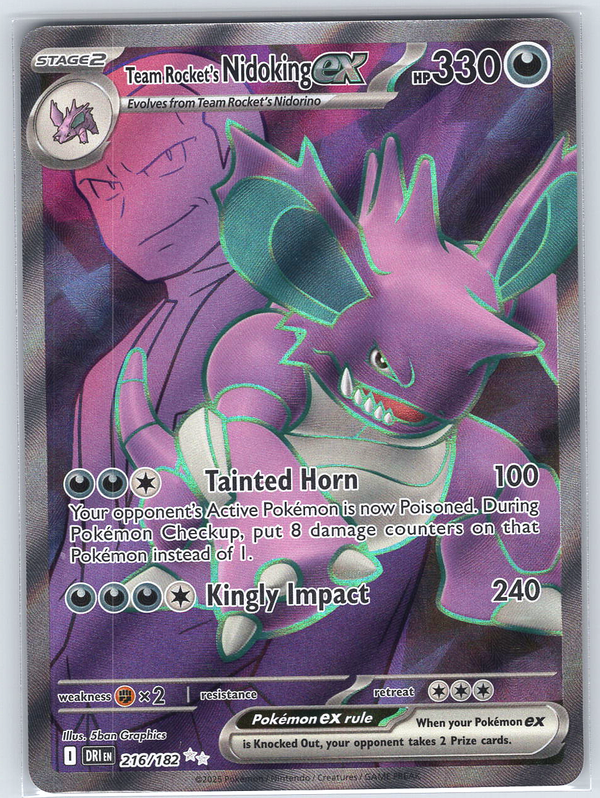 Team Rocket's Nidoking ex #216/182
