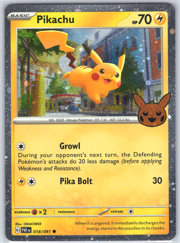 Pikachu #018 Trick or Trade Stamp