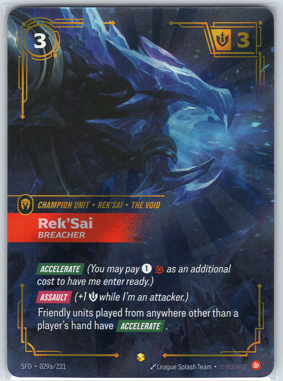 Rek'Sai - Breacher (Alternate Art) #029a/221