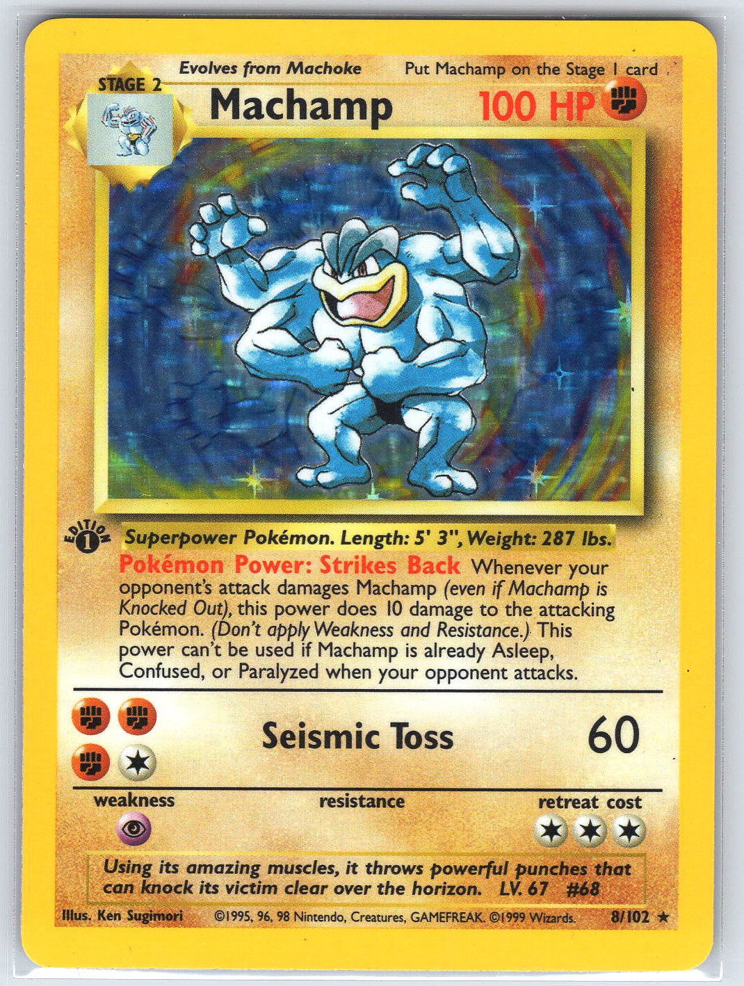 Machamp Holo #8/102 1st Edition
