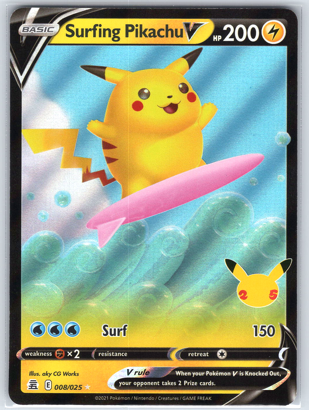 Surfing Pikachu V #008/025