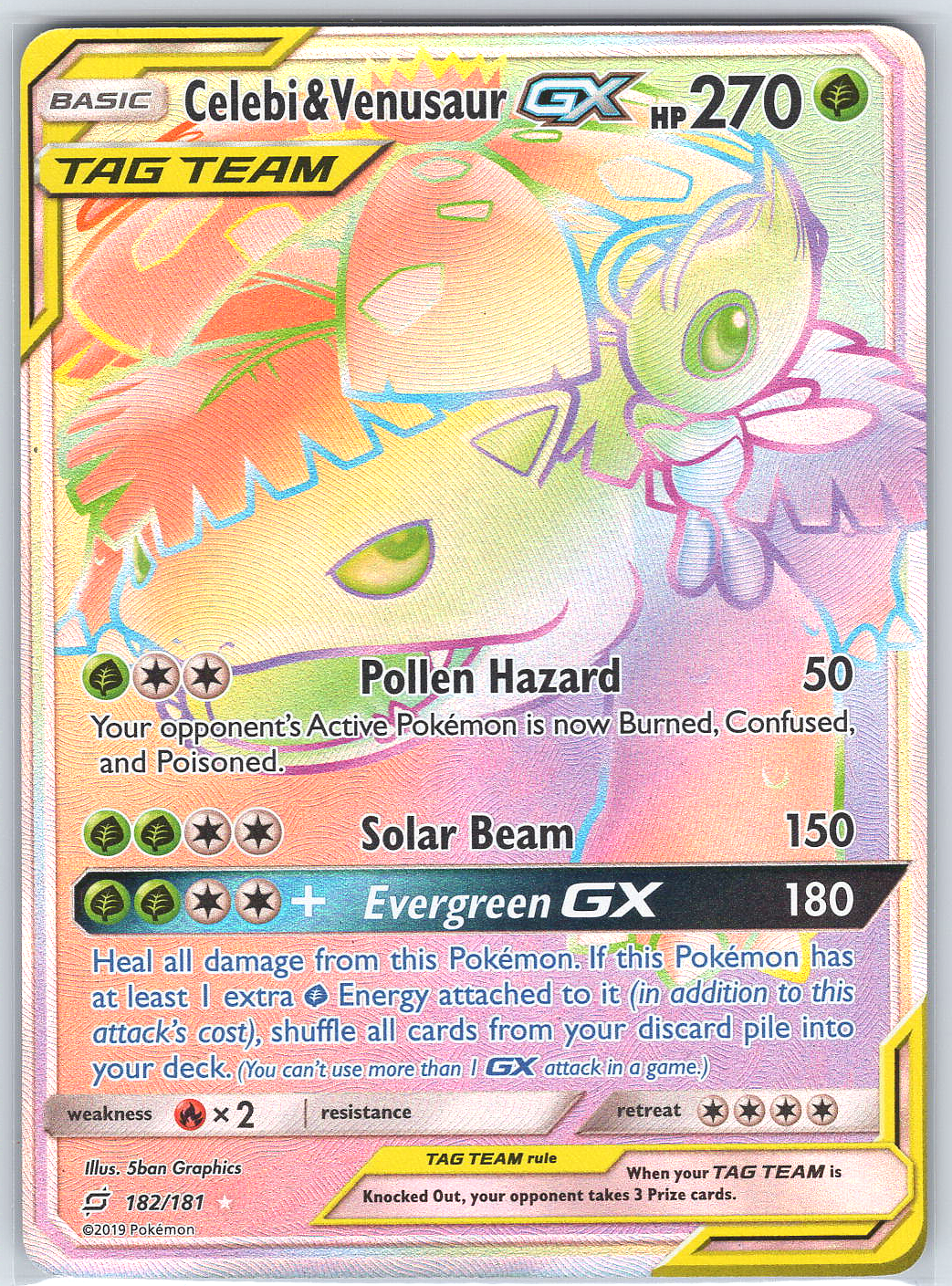 Celebi & Venusaur GX (Secret) #182/181