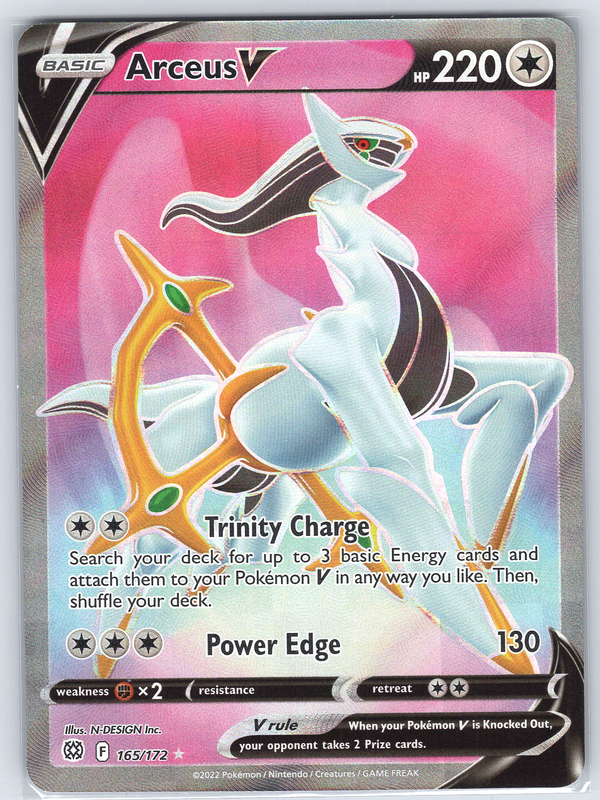 Arceus V (Full Art) #165/172 SWSH09: Brilliant Stars