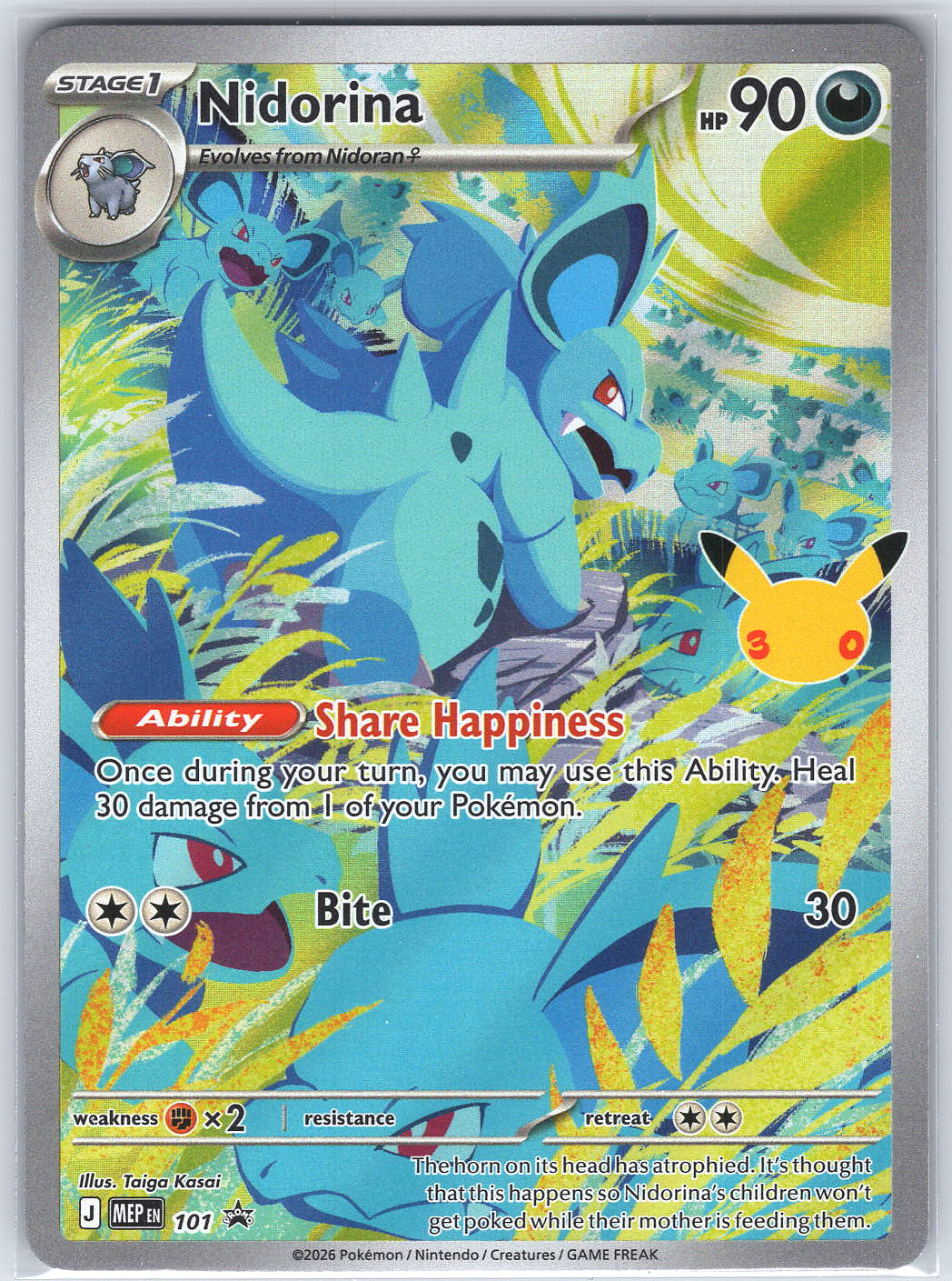 Nidorina - 101 (30th Celebration) #101 ME: Mega Evolution Promo