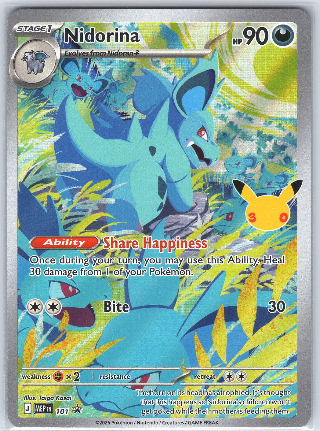 Nidorina - 101 (30th Celebration) #101 ME: Mega Evolution Promo