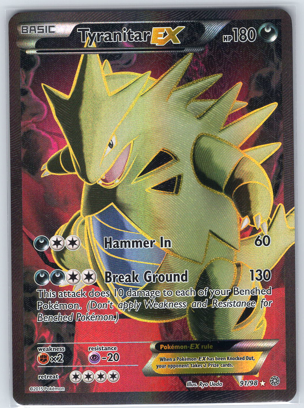 Tyranitar EX (Full Art) #91/98 XY - Ancient Origins