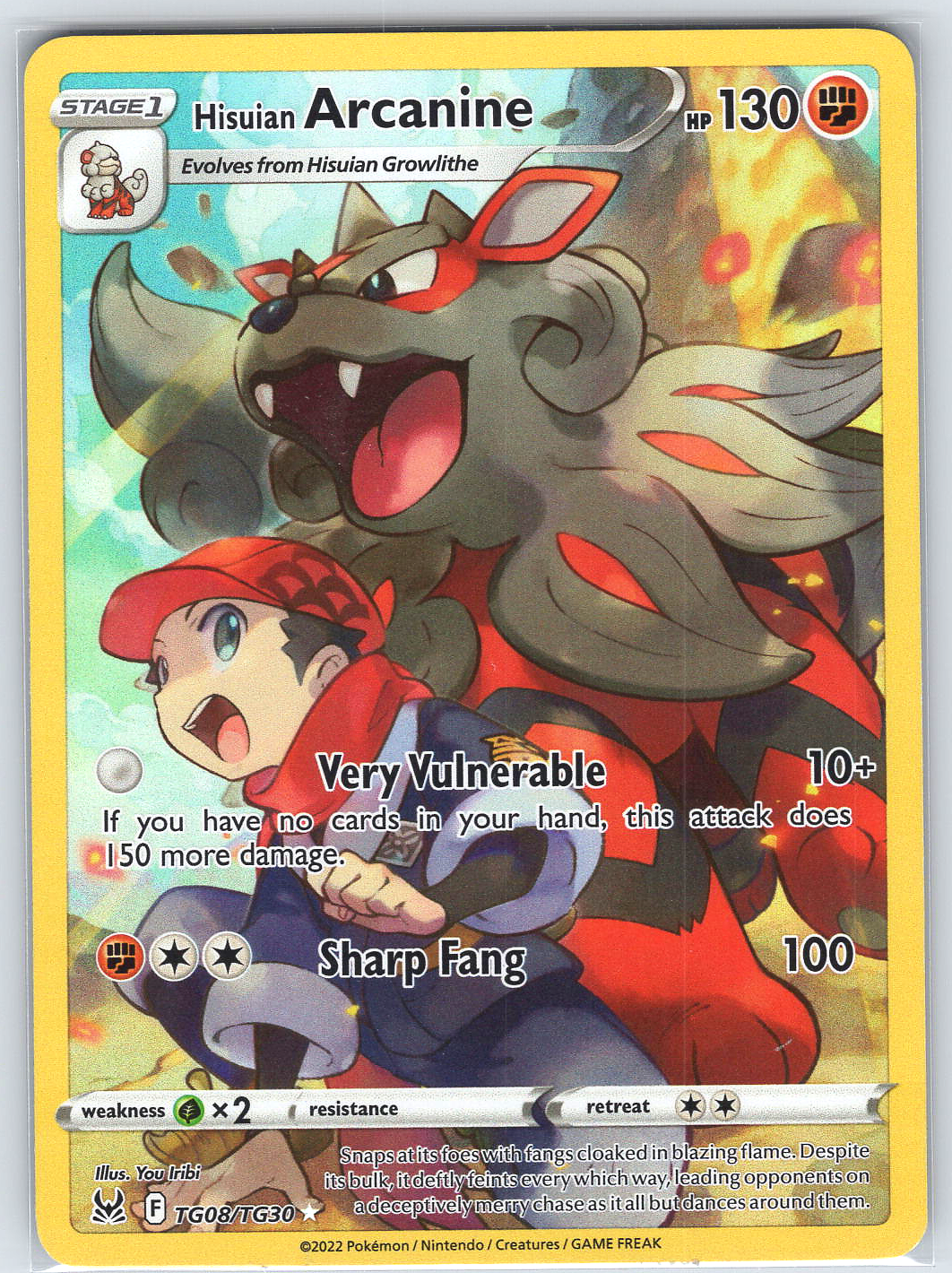 Hisuian Arcanine #TG08/TG30 SWSH11: Lost Origin Trainer Gallery