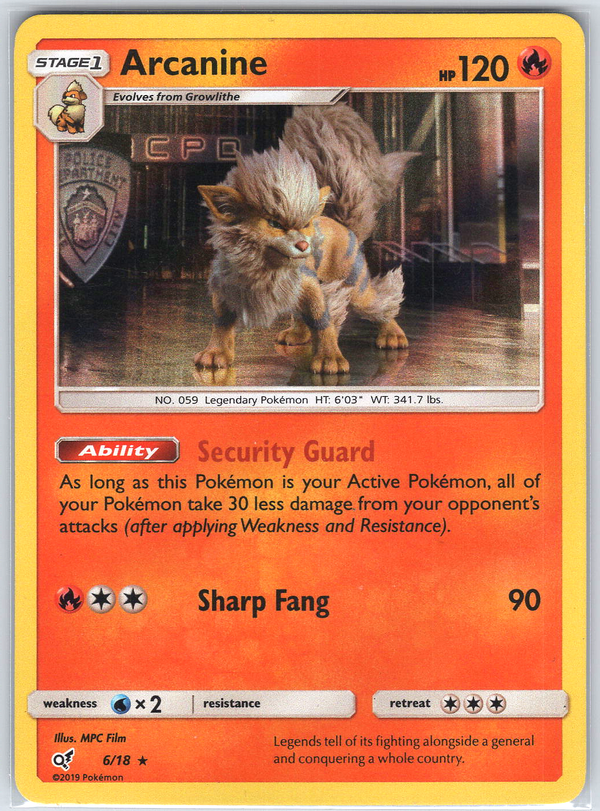 Arcanine #6/18 Detective Pikachu
