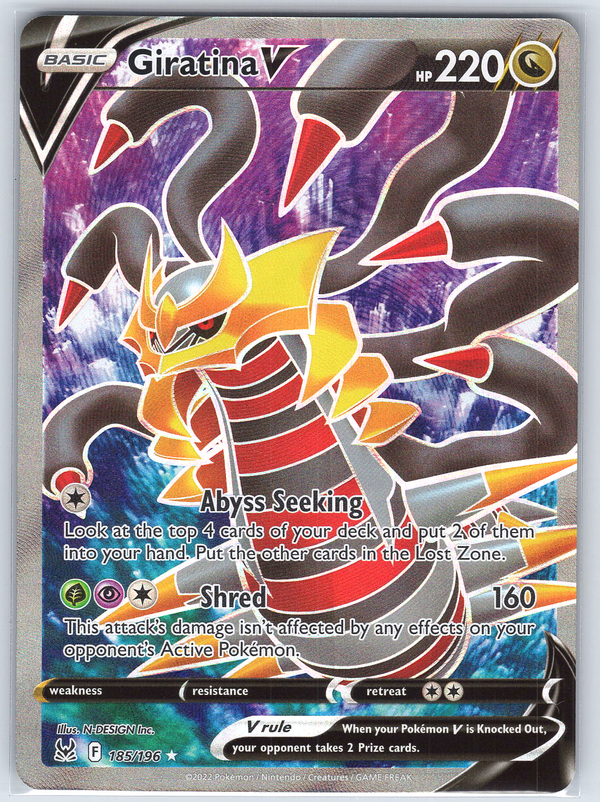 Giratina V (Full Art) #185/196 SWSH11: Lost Origin
