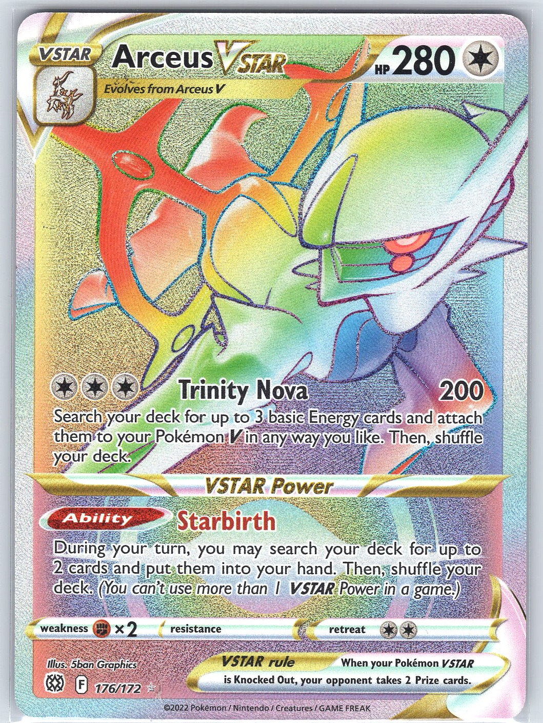 Arceus VSTAR (Secret) (176) SWSH09: Brilliant Stars