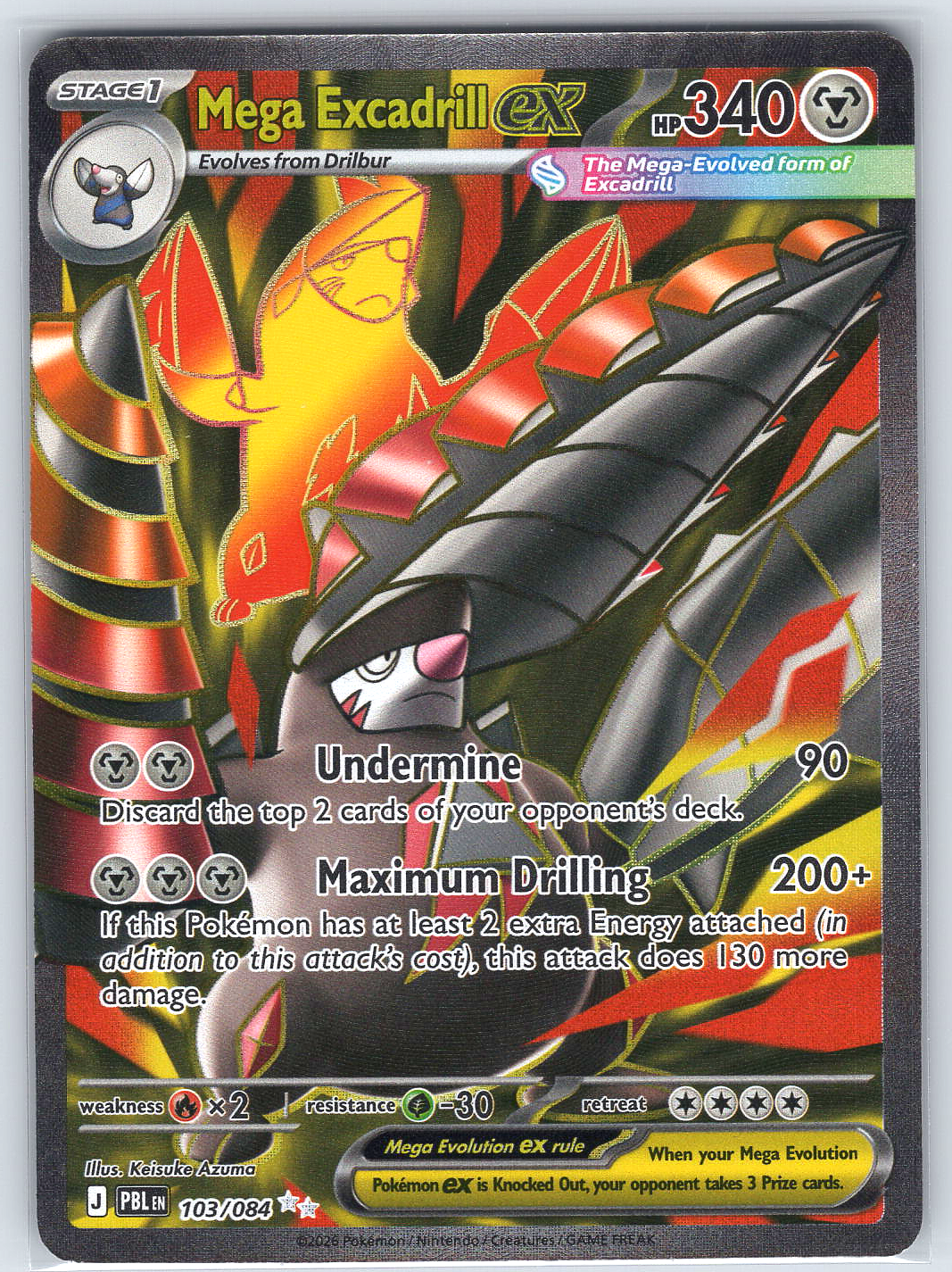 Mega Excadrill ex #103/084 ME05: Pitch Black