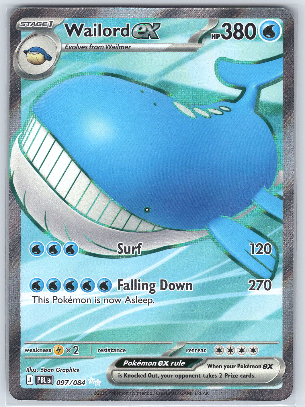Wailord ex #097/084 ME05: Pitch Black