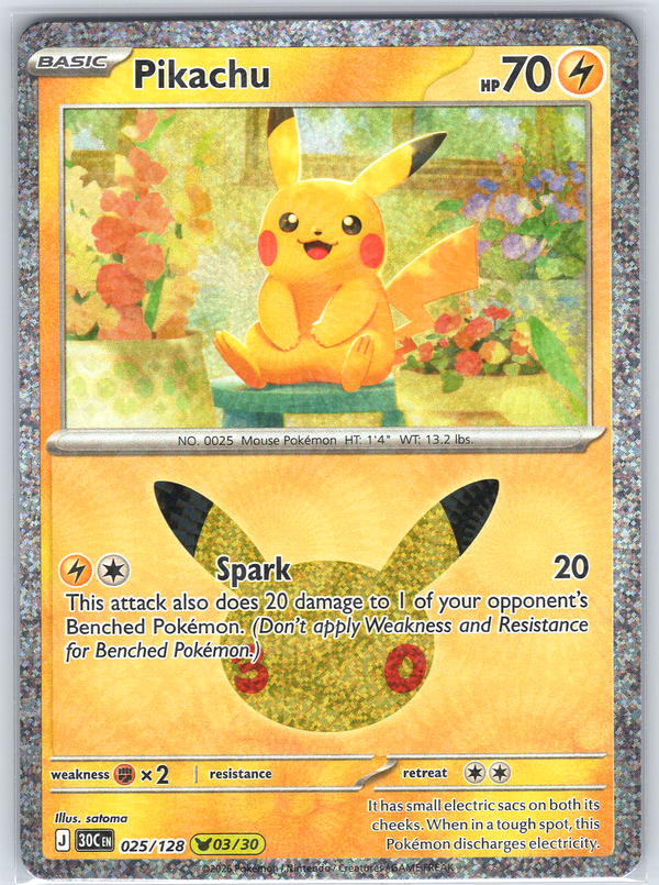 Pikachu #025/128 ME: 30th Celebration