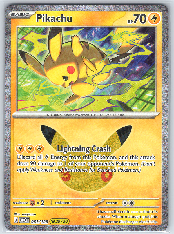 Pikachu #051/128 ME: 30th Celebration