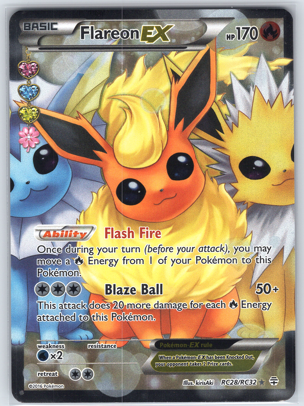 Flareon EX (Full Art) #RC28/RC32 Generations: Radiant Collection