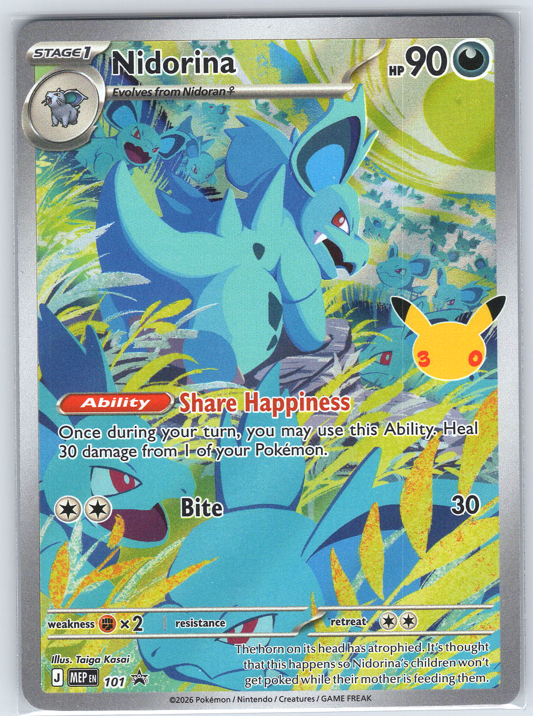 Nidorina - 101 (30th Celebration) #101 ME: Mega Evolution Promo