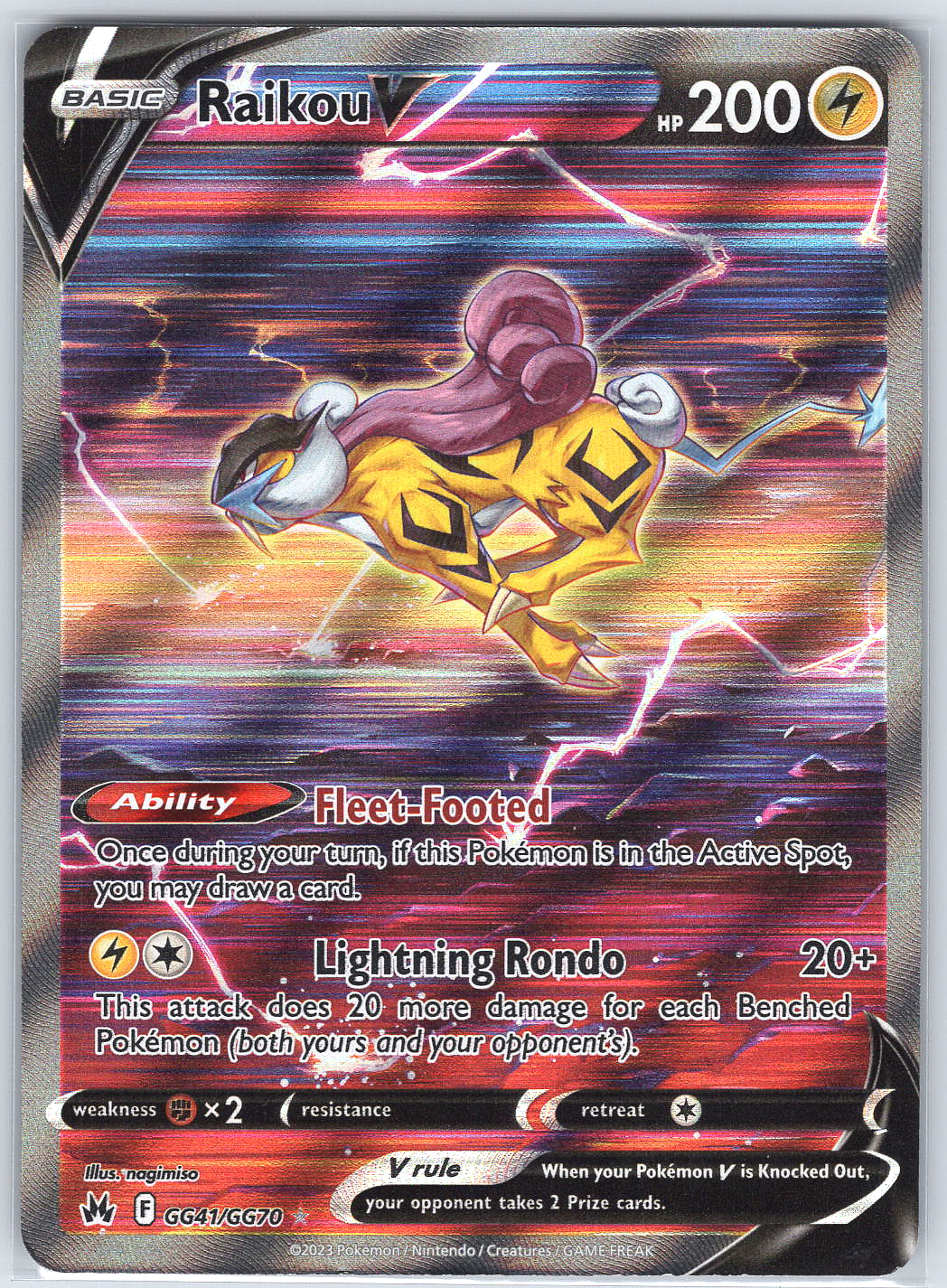 Raikou V #GG41/GG70 SWSH: Crown Zenith: Galarian Gallery
