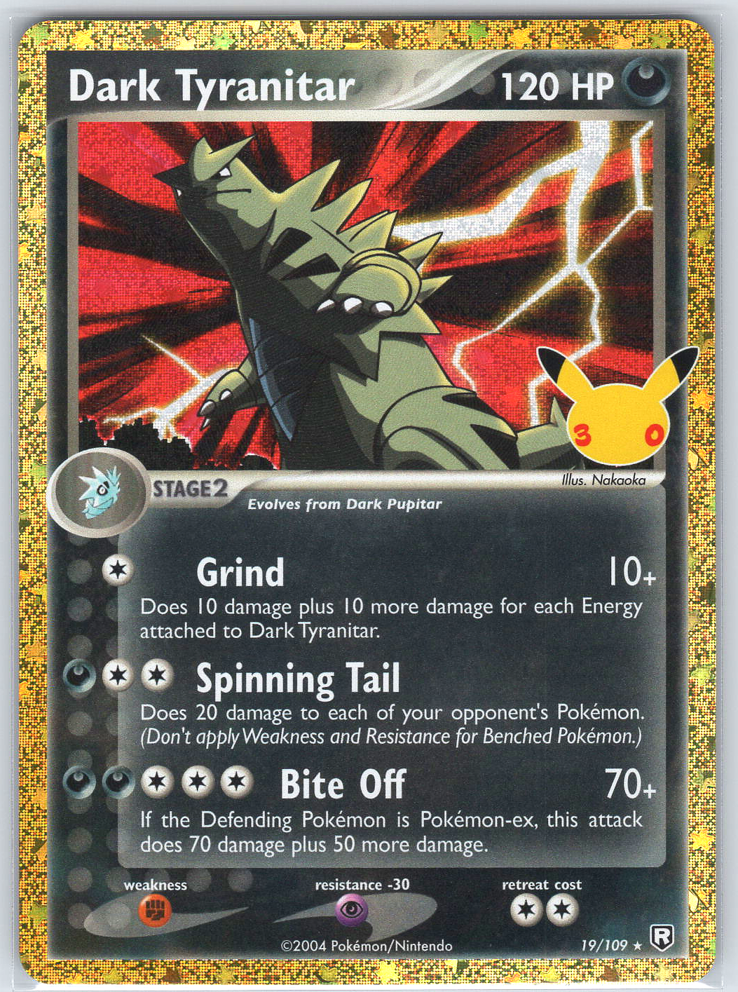 Dark Tyranitar #19/109 ME: 30th Celebration Classic Collection