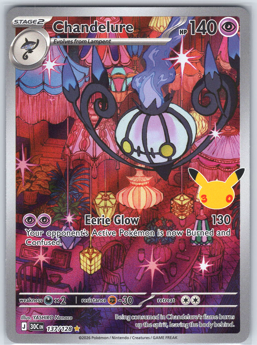 Chandelure #137/128 ME: 30th Celebration