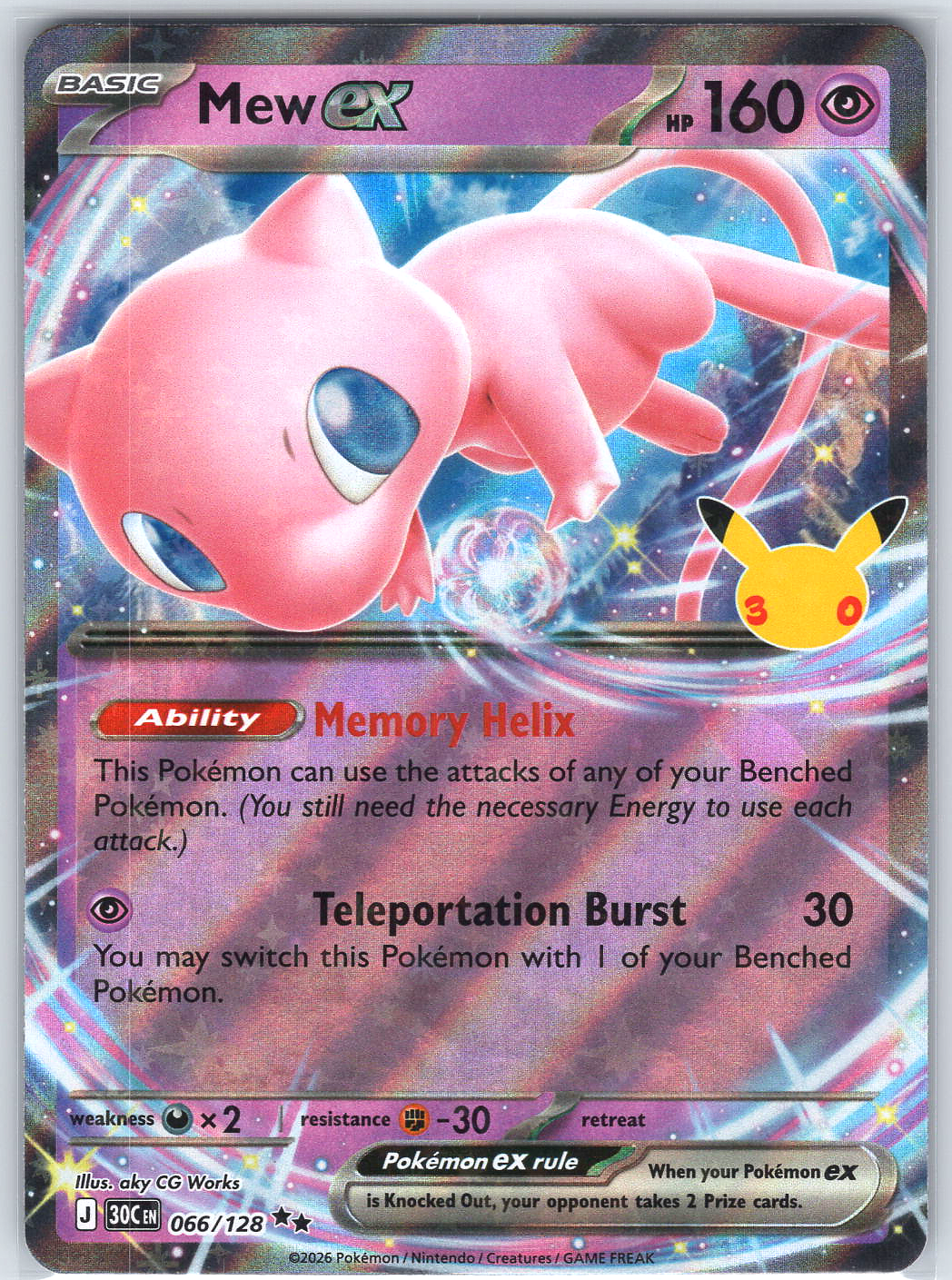 Mew ex #066/128 ME: 30th Celebration