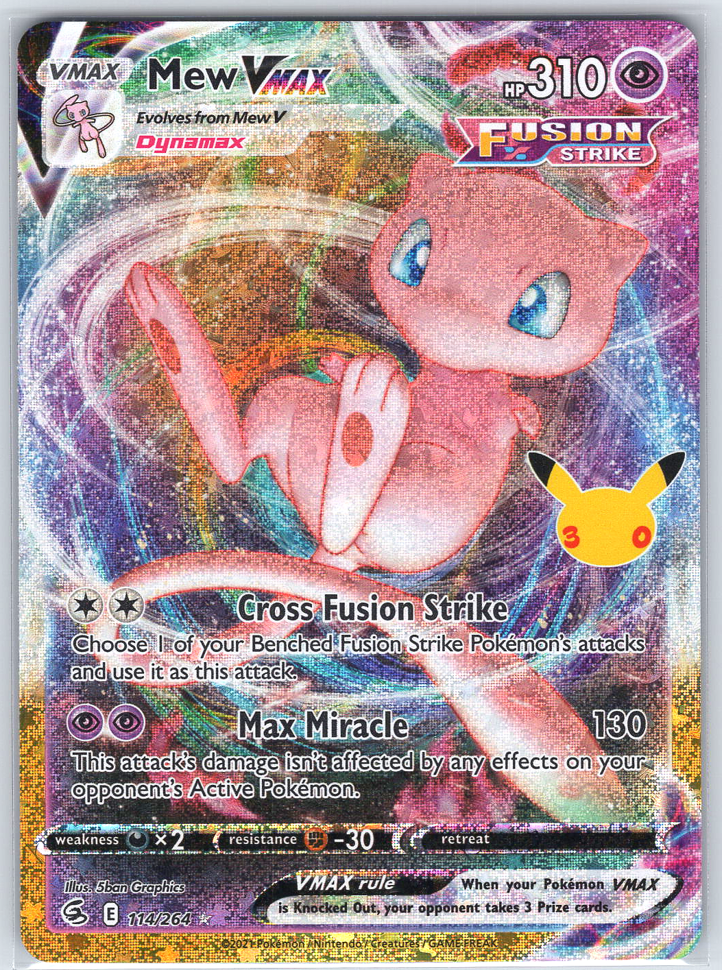 Mew VMAX #114/264 ME: 30th Celebration Classic Collection