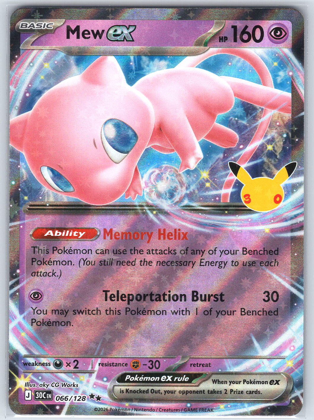 Mew ex #066/128 ME: 30th Celebration