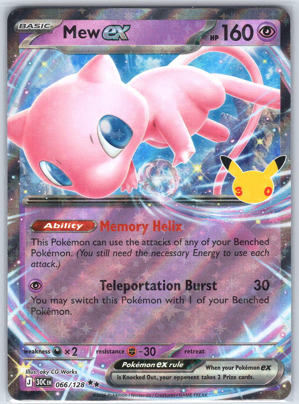 Mew ex #066/128 ME: 30th Celebration