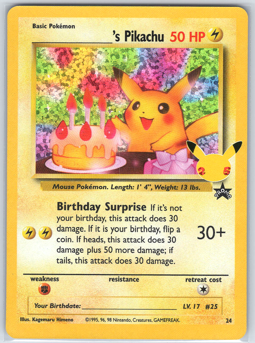 ______'s Pikachu #24/53 Celebrations: Classic Collection