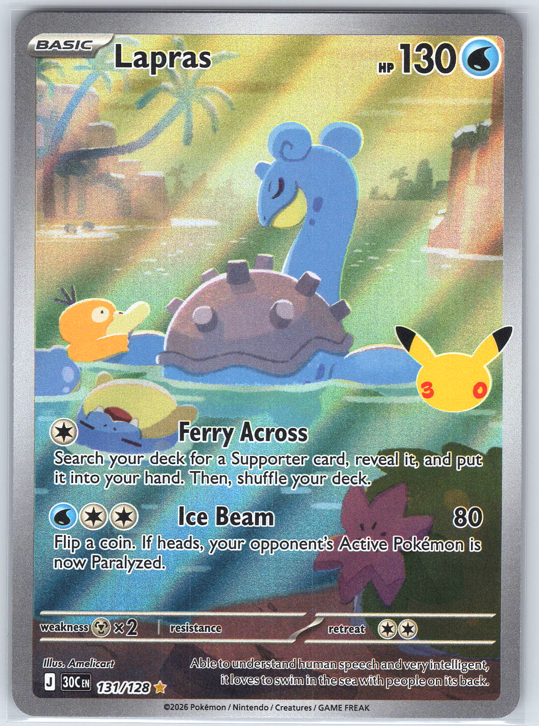 Lapras #131/128 ME: 30th Celebration