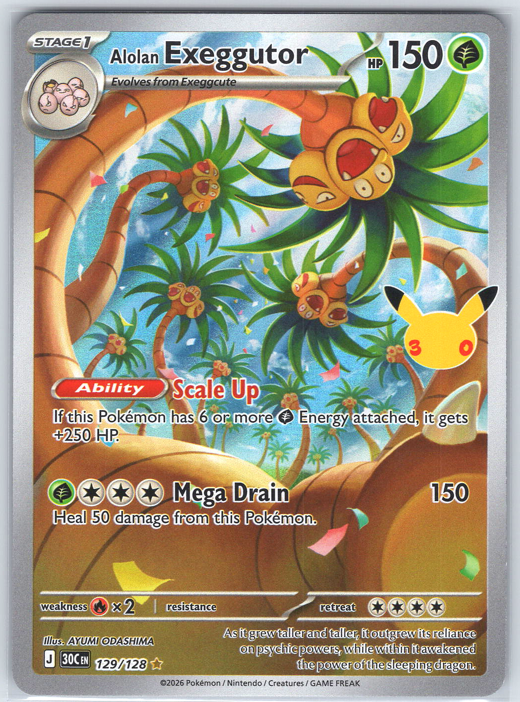 Alolan Exeggutor #129/128 ME: 30th Celebration