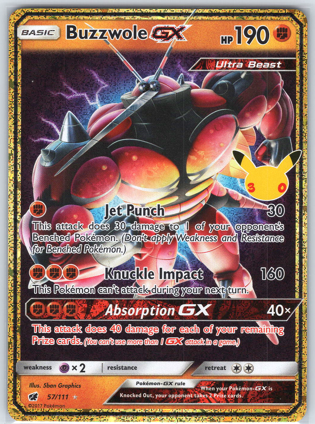 Buzzwole GX #57/111 SM - Crimson Invasion