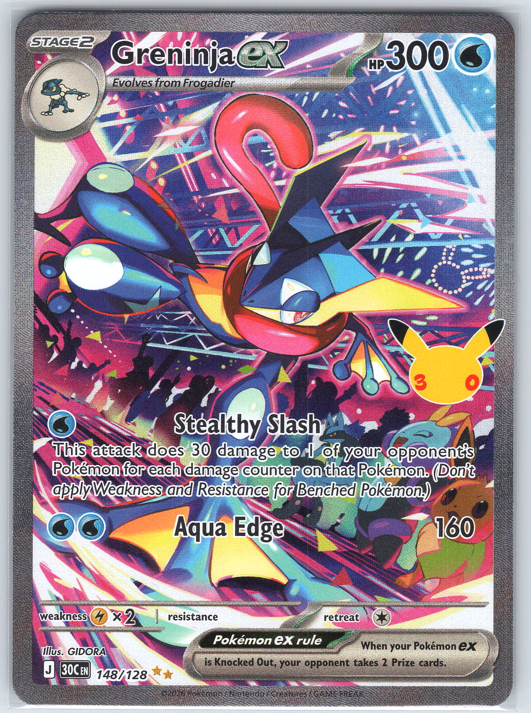 Greninja ex #148/128 ME: 30th Celebration