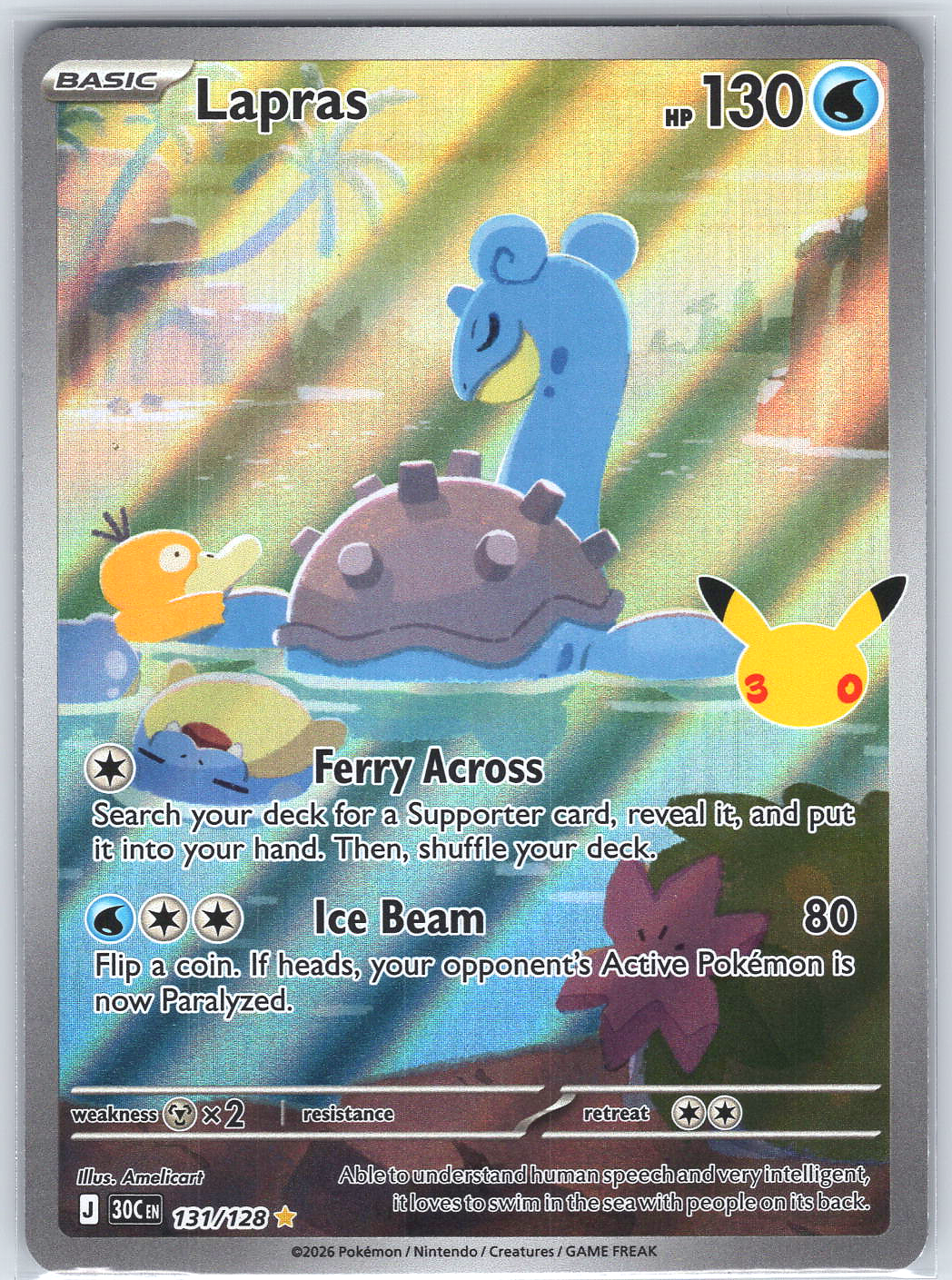 Lapras #131/128 ME: 30th Celebration